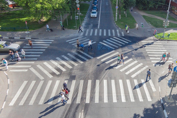В Москве появятся 19 диагональных пешеходных переходов