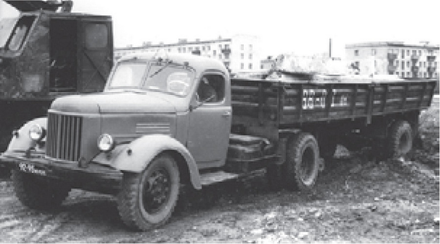 Седельный тягач ЗИЛ-164АН с полуприцепом-платформой ММЗ-584Б, 1960-1962 гг.